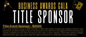 Title Event Sponsor for the 2026 Business Gala