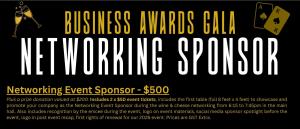 Networking Event Sponsor for the 2026 Business Gala