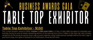Table Top Exhibitor during Networking at the 2026 Business Gala